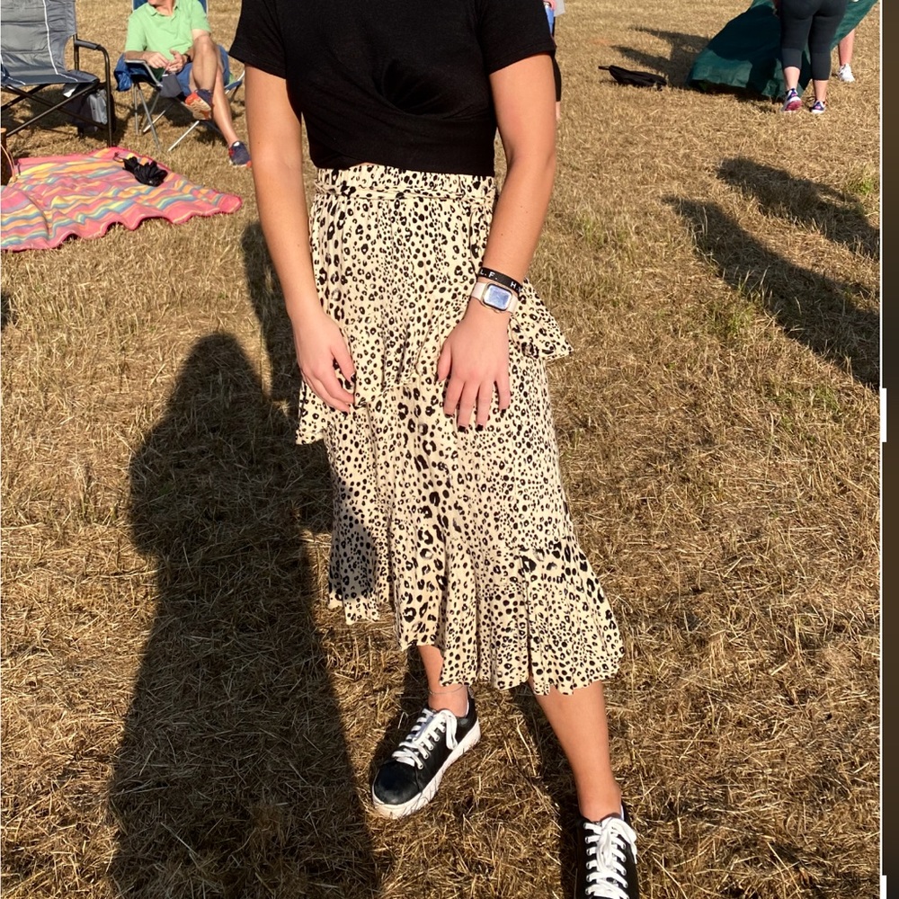 Impeccable Pig Leopard Midi Skirt